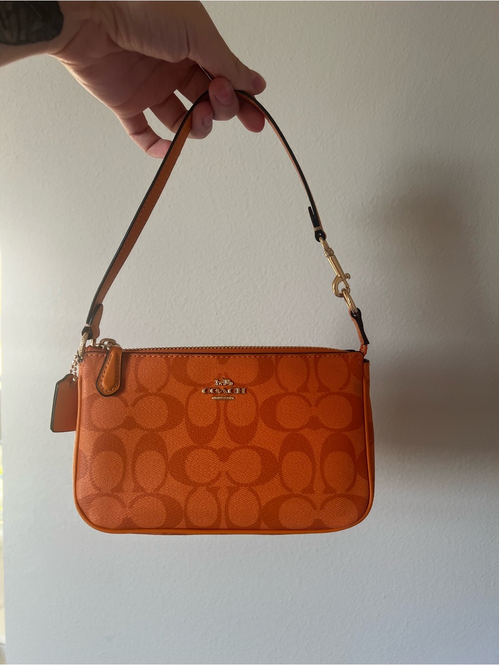 Coach Orange Signature Canvas Nolita 19